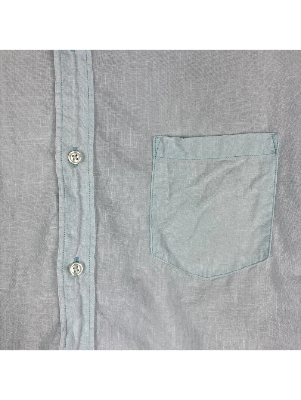 J.Crew Baird McNutt Irish Linen Shirt Men’s Large Garment Dye Blue Slim Fit